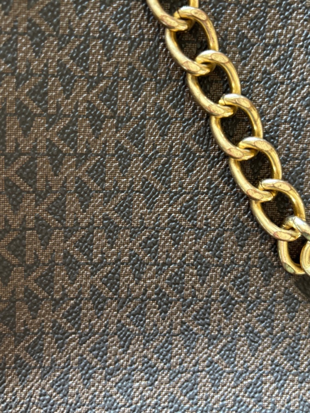 Michael Kors Chocolate Brown Signature Small Logo Pull Chain Belt Bag - Picture 3 of 6